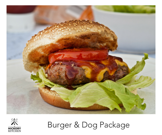 Burger and Hot Dog Package Ready for the Grill